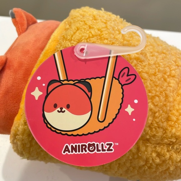 NWT 6” Foxiroll in Shrimp Tempura Plush by Anirollz - Picture 6 of 7
